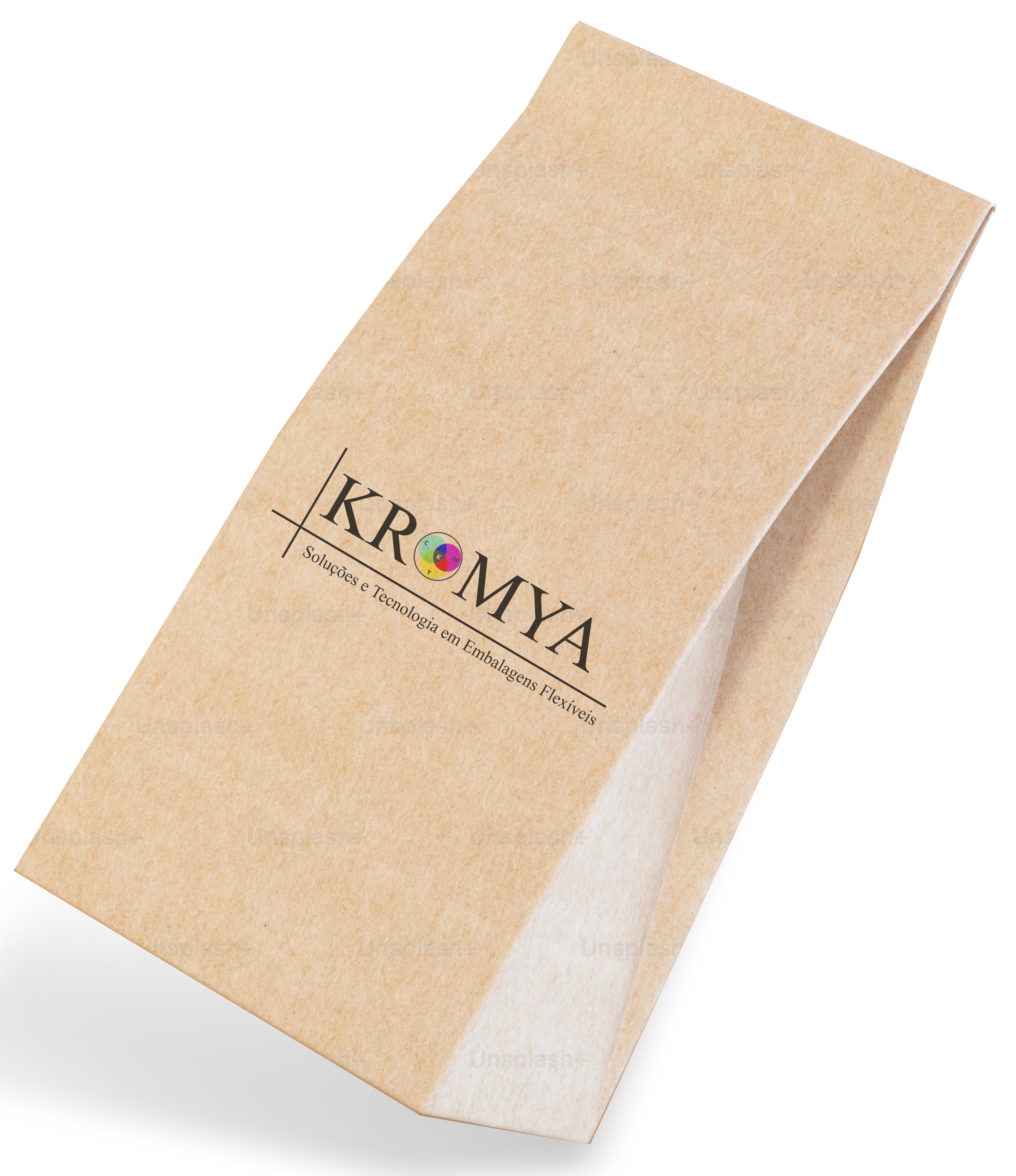 embalagem de papel com logotipo da Kromya
