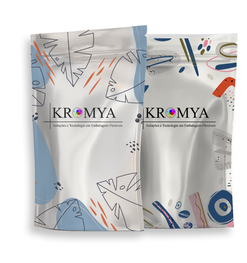 embalagem impressa com a marca Kromya